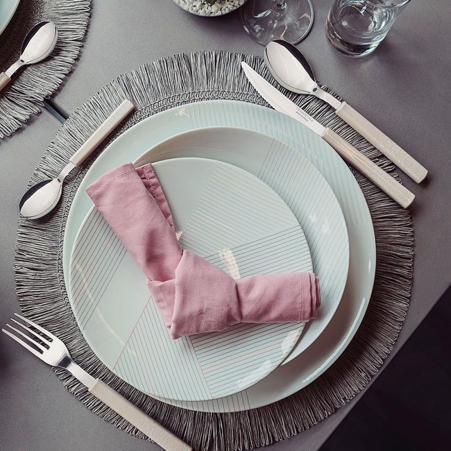 Aparelho de Jantar Tramontina Grid 20 Peças em Porcelana Decorada