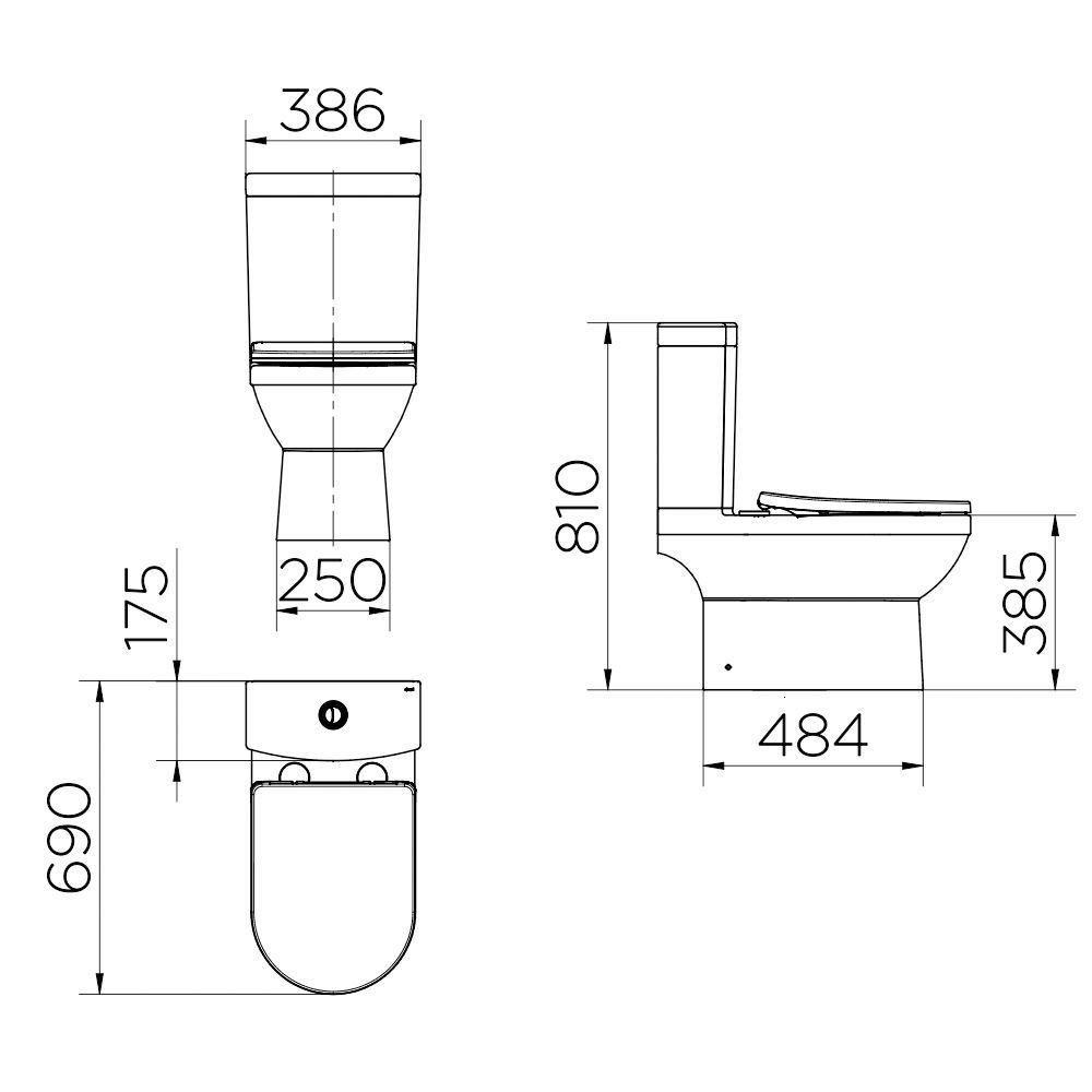 Vaso Sanitário com Caixa Acoplada Docol Next 1668466 Branco Esmaltado