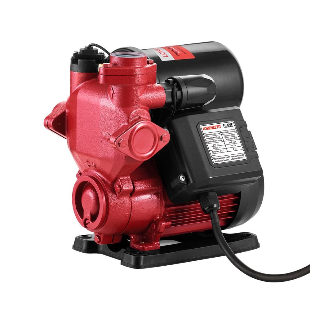 Pressurizador Pl 400p Fluxostato E Pressostato Lorenzetti