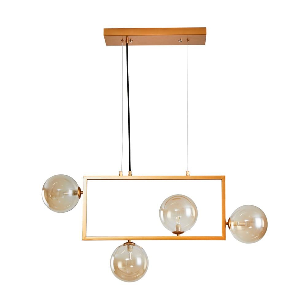 Lustre Pendente Nordecor Modular Jabuticaba 2381 Dourado G9 Bivolt
