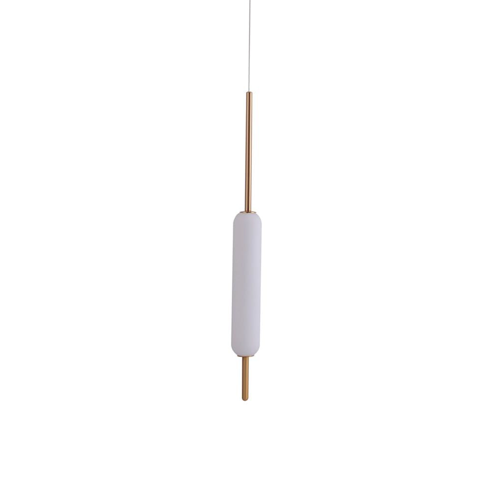 Lustre Pendente Nordecor Zefi Uno 2301 Dourado Led Bivolt