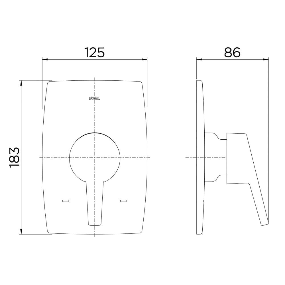 Acabamento Monocomando para Chuveiro Docol Nexus 502906 3/4