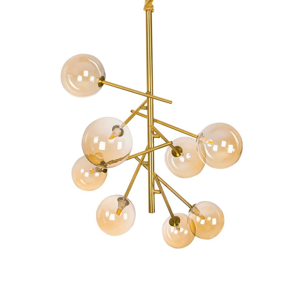 Lustre Pendente Nordecor Jabuticaba 2073 Bronze G9 Bivolt