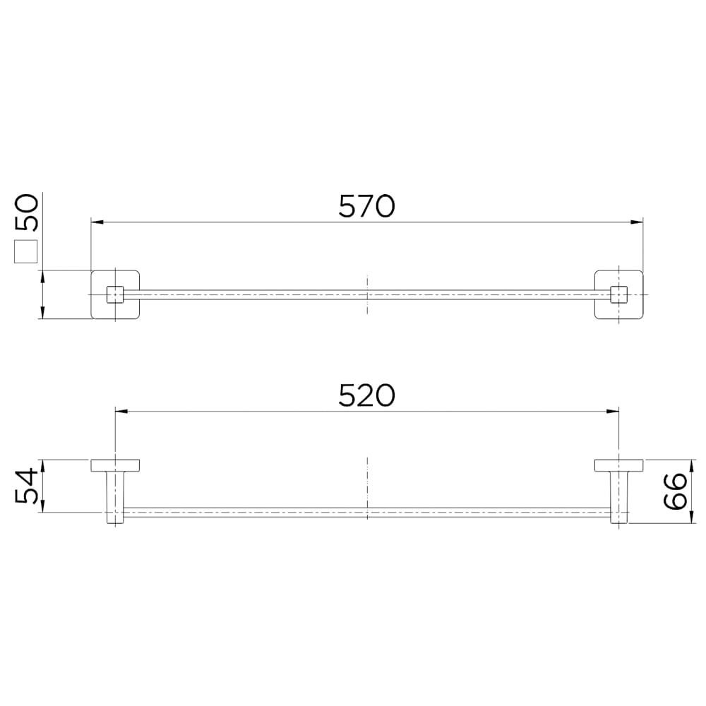 Toalheiro Barra Docol Trip 762006 Cromado