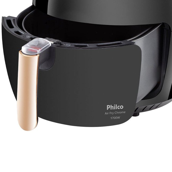 Fritadeira Elétrica Philco Air Fryer Chrome 6,5L PFR02PC Preta