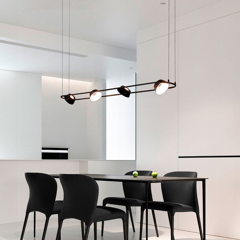 Lustre Pendente Nordecor Zavi 2548 Preto Led Bivolt