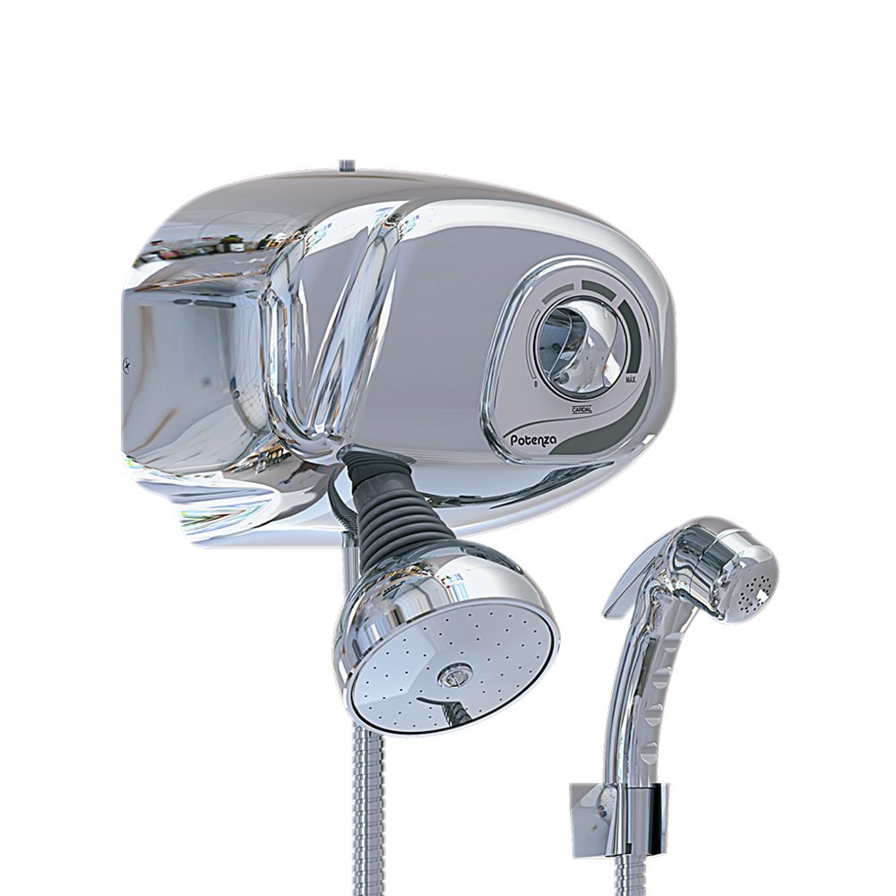 Chuveiro Cardal Potenza Eletrônico com Pressurizador Branco