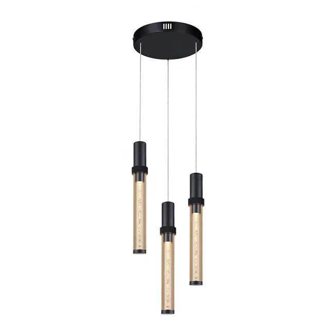 lustre pendente astraled nyla pt 9143 preto led bivolt preto 1