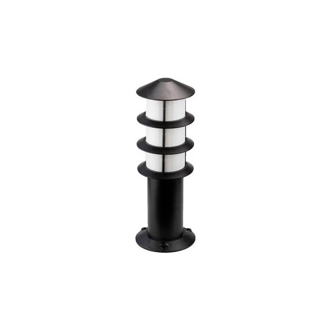 poste balizador germany oriental 35cm e27 bivolt preto fosco 1